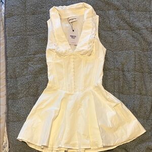 Princess Polly White V-Neck Corset Dress